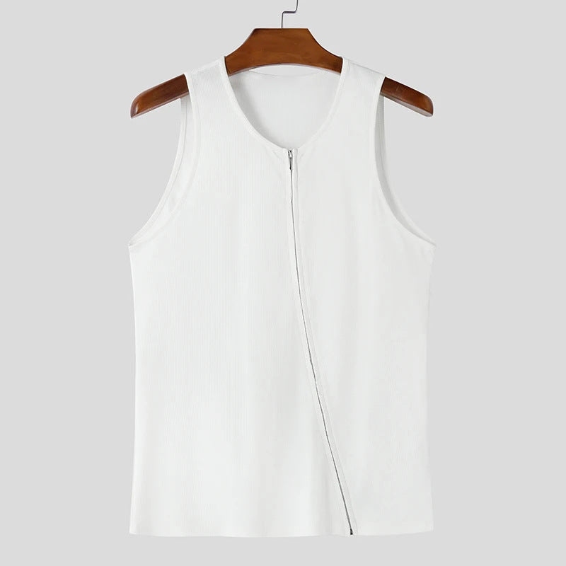 Men's Ribbed Full-Zip Pure Vest