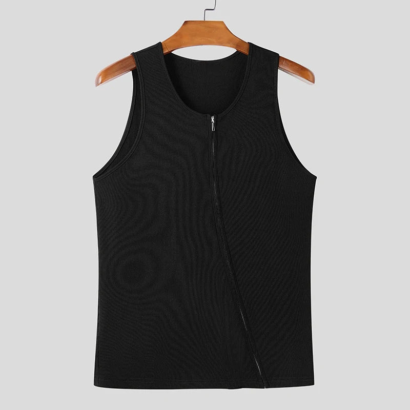 Men's Ribbed Full-Zip Pure Vest