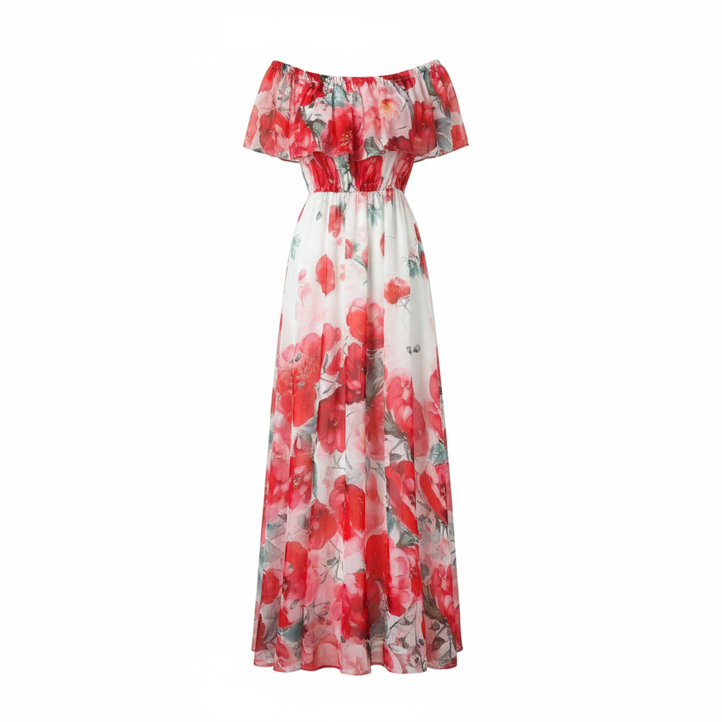 Chic Off-Shoulder Ruffle Dress