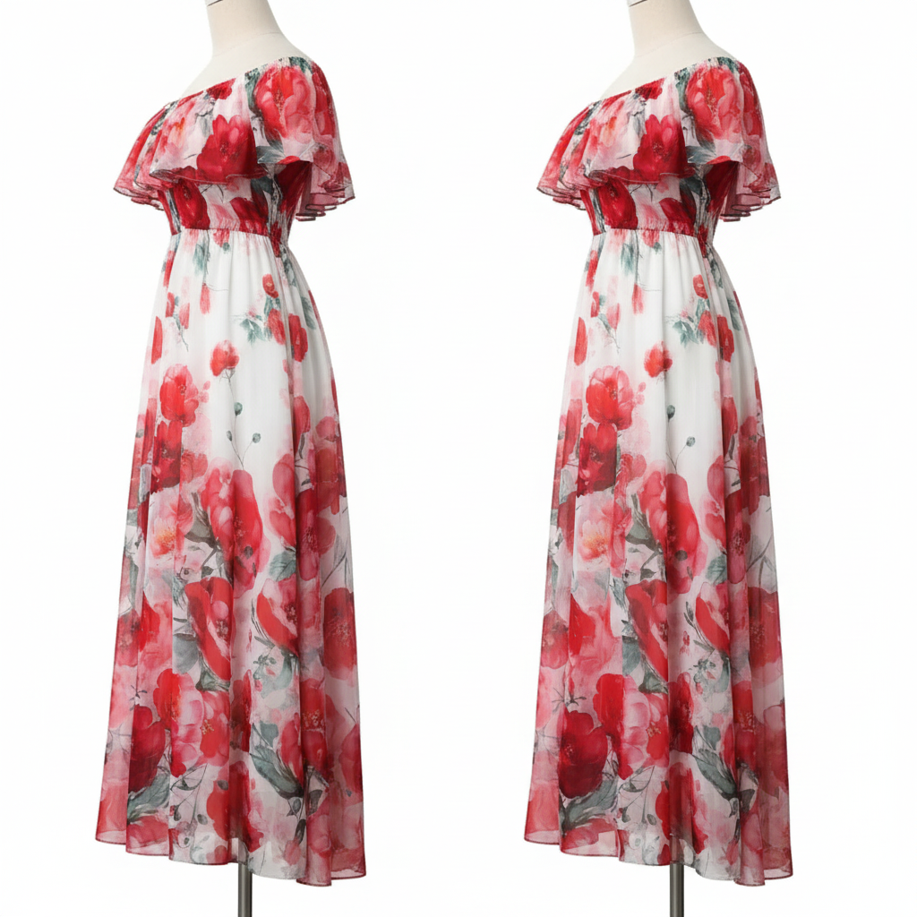 Chic Off-Shoulder Ruffle Dress